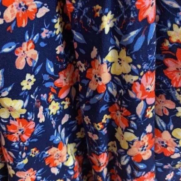 LC Lauren Conrad Blue Floral Popover Maxi Dress X-Large - Picture 2 of 2